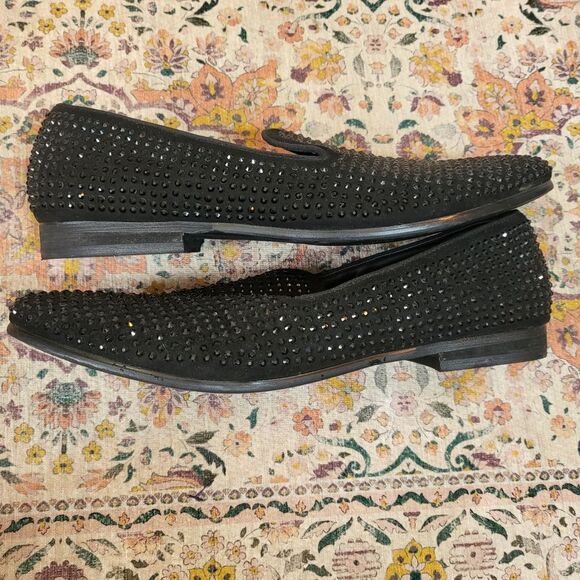 STEVE MADDEN Cavia Black Shoe | Rhinestone Studded | Slip On | size 13 main image 12
